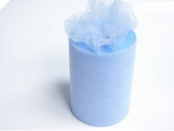 15.24cm x 91.44m Tulle Roll - Baby Blue