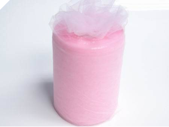 15.24cm x 91.44m Tulle Roll - Pink (Baby)