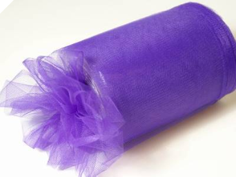 22.86cm x 91.44m Tulle Roll - Purple