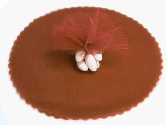 22.86 cm Tulle Circle - Chocolate/25pk