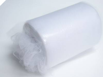 30.48cm x 91.44m Tulle Roll - White