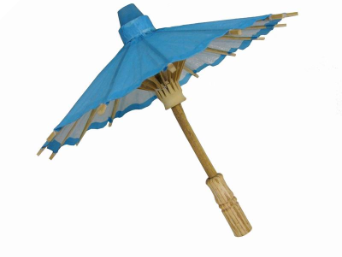 50.80cm Turquoise Paper Parasol / Umbrella