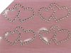 Adhesive Sparkle Double Hearts - Clear 24pk
