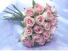 Silk Rose Bud Bouquet - Pink