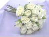 Silk Rose Bud Bouquet - White