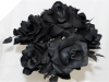Velvet Bloom Roses - Black 1-bunch