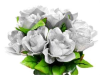 Velvet Bloom Roses - Silver 1-bunch