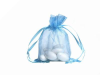 7.62 cm x 10.16 cm Baby Blue Organza Bags-10/pk