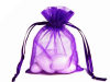 10.16 cm x 15.24 cm Purple Organza Bags-10/pk