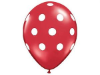 Polka Dot Party Balloons-Red 25/pk