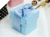 Blue Polka Dot Favour Boxes - 50pc