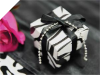 Black & White Zebra Stripe Favour Boxes 2pc - 25 Pack