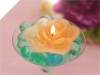 6.35cm Peach Floating Rose Candle-4pk
