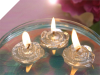 Mini Floating Rose Candle Silver-12/pk