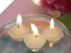 Mini Floating Rose Candle White-12/pk