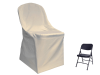 Folding Chair Cover FLAT Top - IVORY