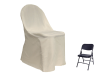 Folding Chair Cover ROUND Top - IVORY