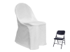 Folding Chair Cover ROUND Top - WHITE