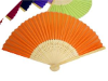Asian Silk Folding Fans - Orange