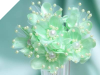 Faux Pearl Flower-Mint.72/pk