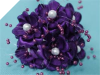 Faux Pearl Flower-Purple.72/pk
