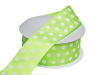 3.81 cm Polka Dot Ribbon-Apple Green