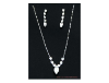 Pendant Style Rhinestone Necklace & Earring Set
