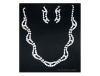 Rhinestone Scalloped Edge Necklace & Earring Set
