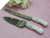 Double Rose Cake Knife and Server Set