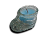 Glass Baby Boot Candle - BLUE