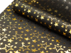 Non-woven Star Print Fabric Gold/Black - 48cm x 9.14m