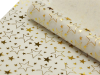 Non-woven Star Print Fabric Gold/White - 48cm x 9.14m