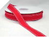 1.58cm Stitched Grosgrain - Red (Out of Stock)