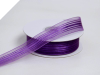 2.22 cm Satin Stripe Organza - Purple