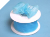 3.81cm Wired Organza-Turquoise