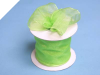 6.35cm x 22.86metres Wired Organza - Apple Green