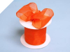 6.35 cm Wired Organza-Coral Orange