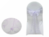 Motif Embroidery Chair Sash - Lavender