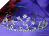Rhinestone Flower Wedding Tiara with comb