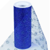 Glitter Polka Dot Tulle Roll 15.24cm x 9.14m - Royal Blue
