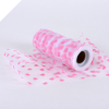 Heart Print Tulle Roll 15.24cm x 9.14m - Pink