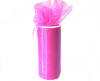 Shimmering Organza Tulle - Shocking Pink