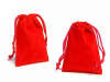 5.08 cm x 6.35 cm Red Velvet Bags-25/pk