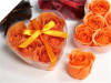 Heart Rose Soap Petals-Coral Orange
