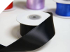 3.81 cm Wired Satin Ribbon - Black