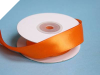 2.22 cm Wired Satin Ribbon - Orange