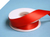 2.22 cm Wired Satin Ribbon - Red