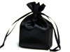 11.43 cm x 13.97 cm Black Satin Bags-12/pk