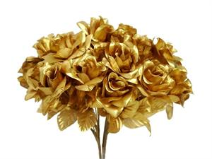 Velvet Bloom Roses - Gold 1-bunch Velvet Bloom Roses - Gold 1-bunch