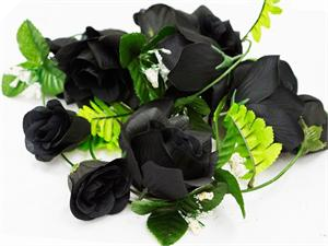 Supersized Rose Garland-Black Supersized Rose Garland-Black